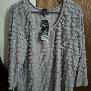 New Slinky Tiered Ruffle Top.